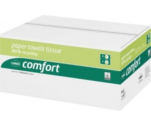 Papīra salvetes Wepa Comfort V-veida 277190, 2slāņi, 1gab, baltas