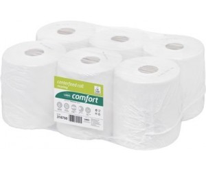 Papīra dvielis Wepa Comfort 316750 Centerfeed, balts, 2 slāņi, 138m, 1 rullis