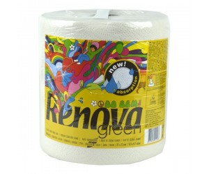 Papīra dvielis Renova Green, 2 slāņi, 364 lapas, 1 rullis