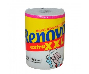 Papīra dvielis Renova Extra XXL, 2 slāņi, 120 lapas, 1 rullis, balts