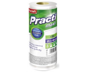 Universālas lupatiņas Paclan, 25x30cm, 50gab/rullī, baltas Universālas lupatiņas Paclan, 25x30cm, 50gab/rullī, baltas