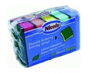 Sūkļi trauku mazgāšanai Nicols, 5gab/iep, asorti Sūkļi trauku mazgāšanai Nicols, 5gab/iep, asorti