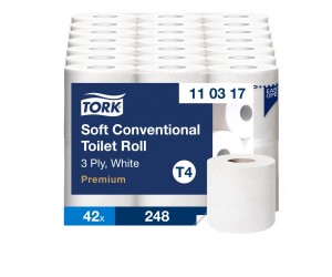 Tualetes papīrs Tork 110317 Premium Extra Soft T4, balts, 3 slāņi, 35 m, 248 lapas, 6 ruļļ Tualetes papīrs Tork 110317 Premium Extra Soft T4, balts, 3 slāņi, 35 m, 248 lapas, 6 ruļļ