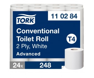 Tualetes papīrs Tork 110284 Advanced T4, balts, 2 slāņi, 35m 248 lapas, 24 ruļļi Tualetes papīrs Tork 110284 Advanced T4, balts, 2 slāņi, 35m 248 lapas, 24 ruļļi