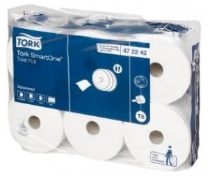 Tualetes papīrs Tork 472242 Smart One T8, balts, 2 slāņi, 1150 lapas, 207 m, 1 rullis Tualetes papīrs Tork 472242 Smart One T8, balts, 2 slāņi, 1150 lapas, 207 m, 1 rullis