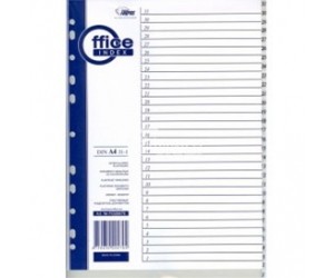 Plastikāta sadalītājs Forpus A4, 31-1, pelēks Plastikāta sadalītājs Forpus A4, 31-1, pelēks