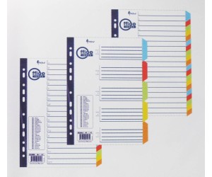 Kartona sadalītājs Forpus A4, 1-10, krāsains
